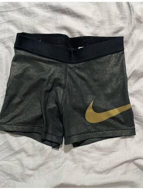 3/$30 Nike Black and sparkly gold Athletic Shorts